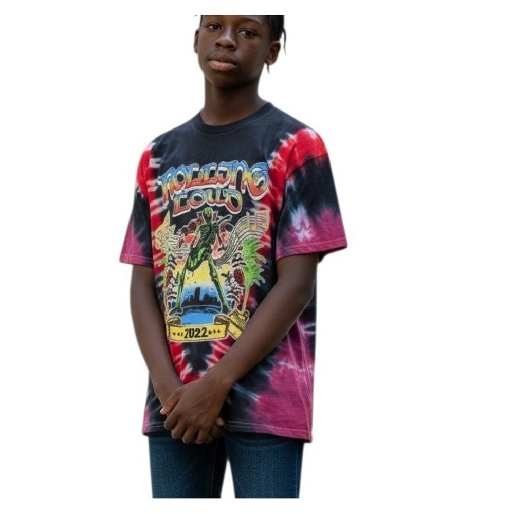 Lg‎ Rolling Loud 2022 Tie Dye Graphic T-Shirt Music Festival Concert Tee Cotton